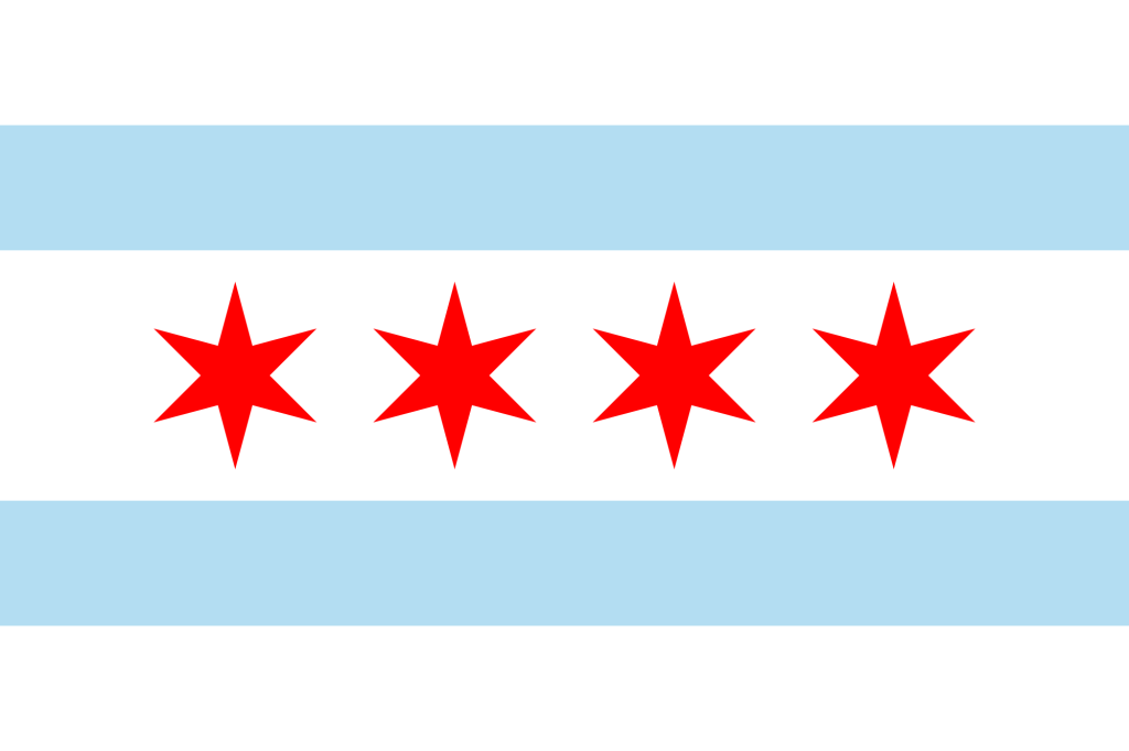 The National Flag of Chicago, Large Size